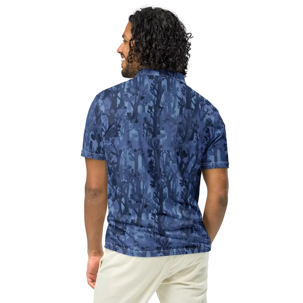 Moonlit Grove on Men's Slim Fit Polo Shirt — Back