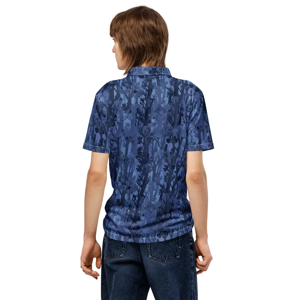 Moonlit Grove on Men's Slim Fit Polo Shirt — Back