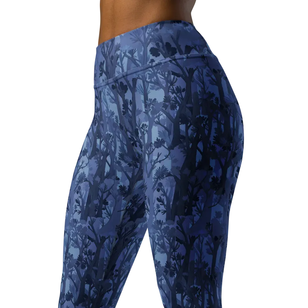 Moonlit Grove on Yoga Leggings — Left Front