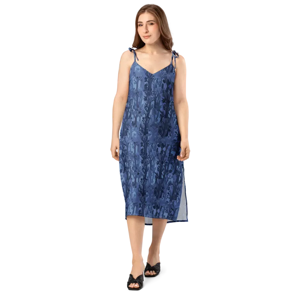Moonlit Grove on Slip Dress — Front