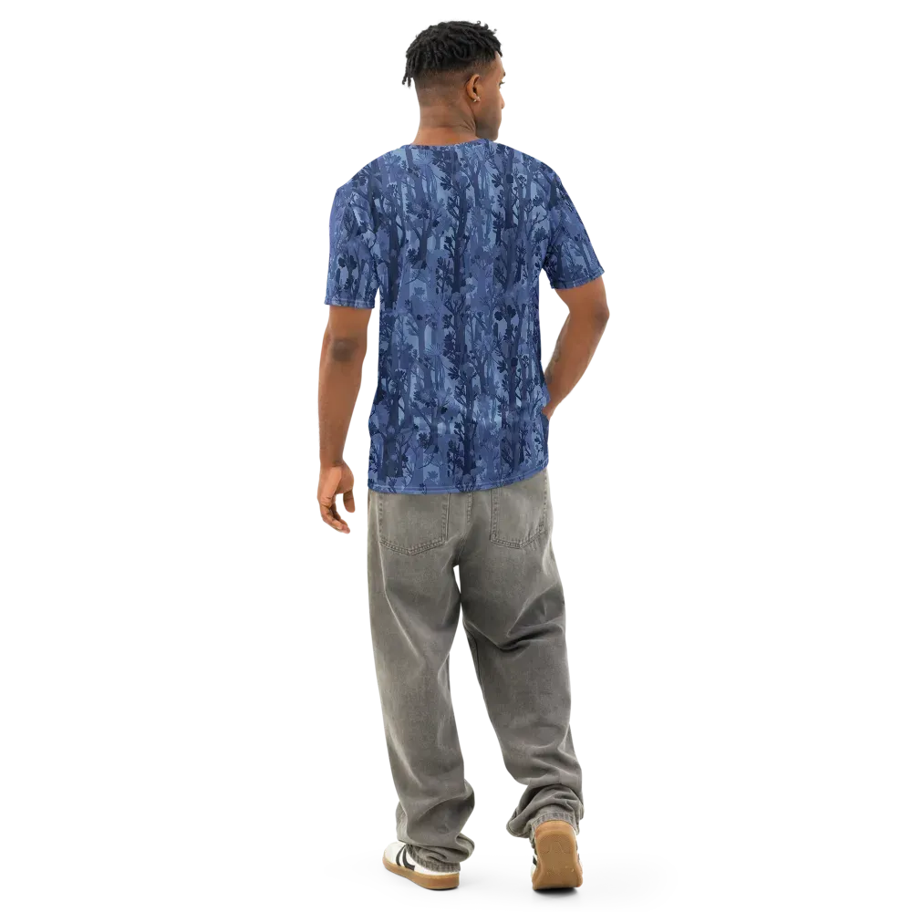 Moonlit Grove on Men's Cotton Crew Neck T-Shirt — Back
