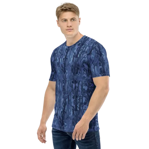 Moonlit Grove on a Men's Crew Neck T-Shirt