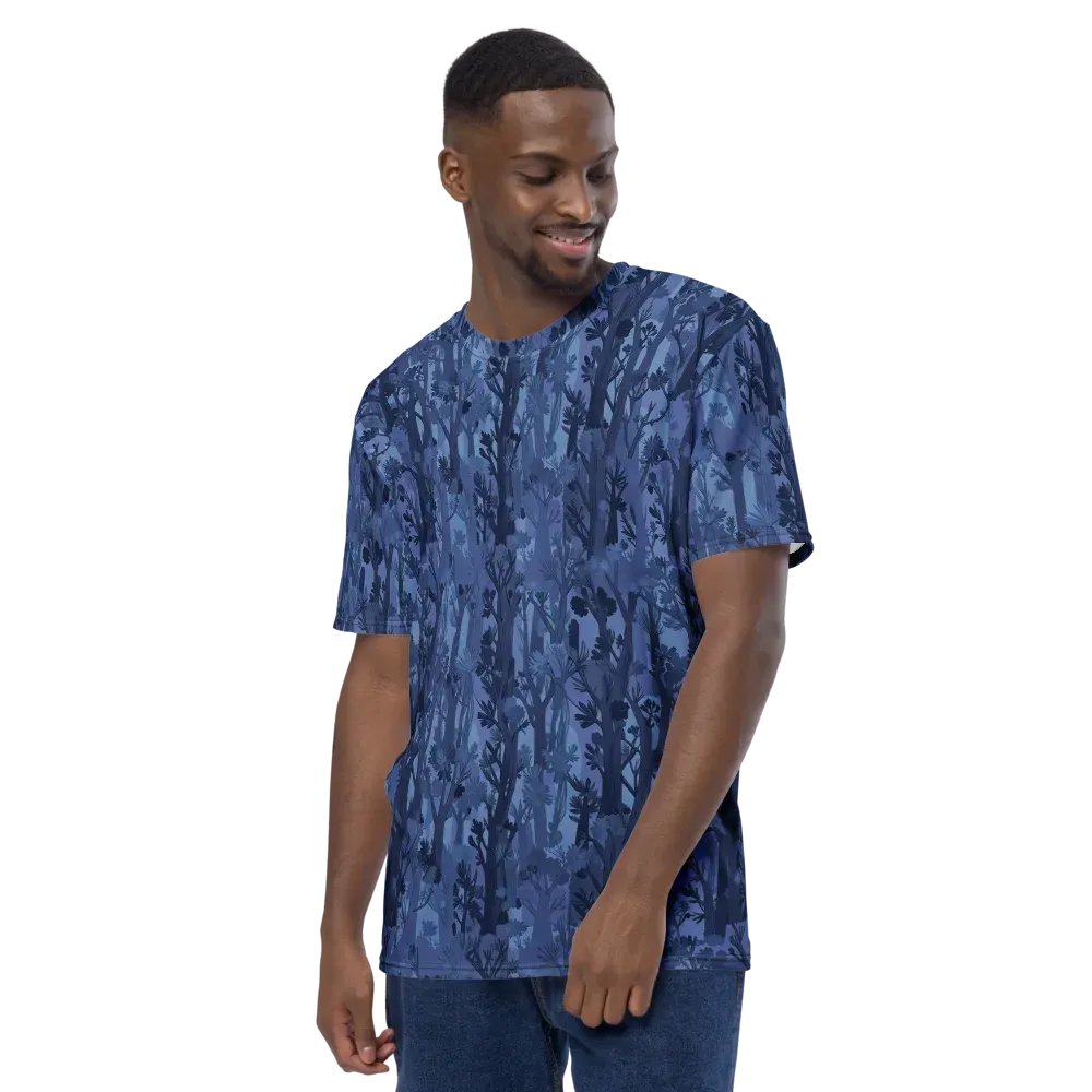 Moonlit Grove on Men's Crew Neck T-Shirt — Left