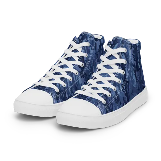 Moonlit Grove on a Women's High Top Canvas Shoes