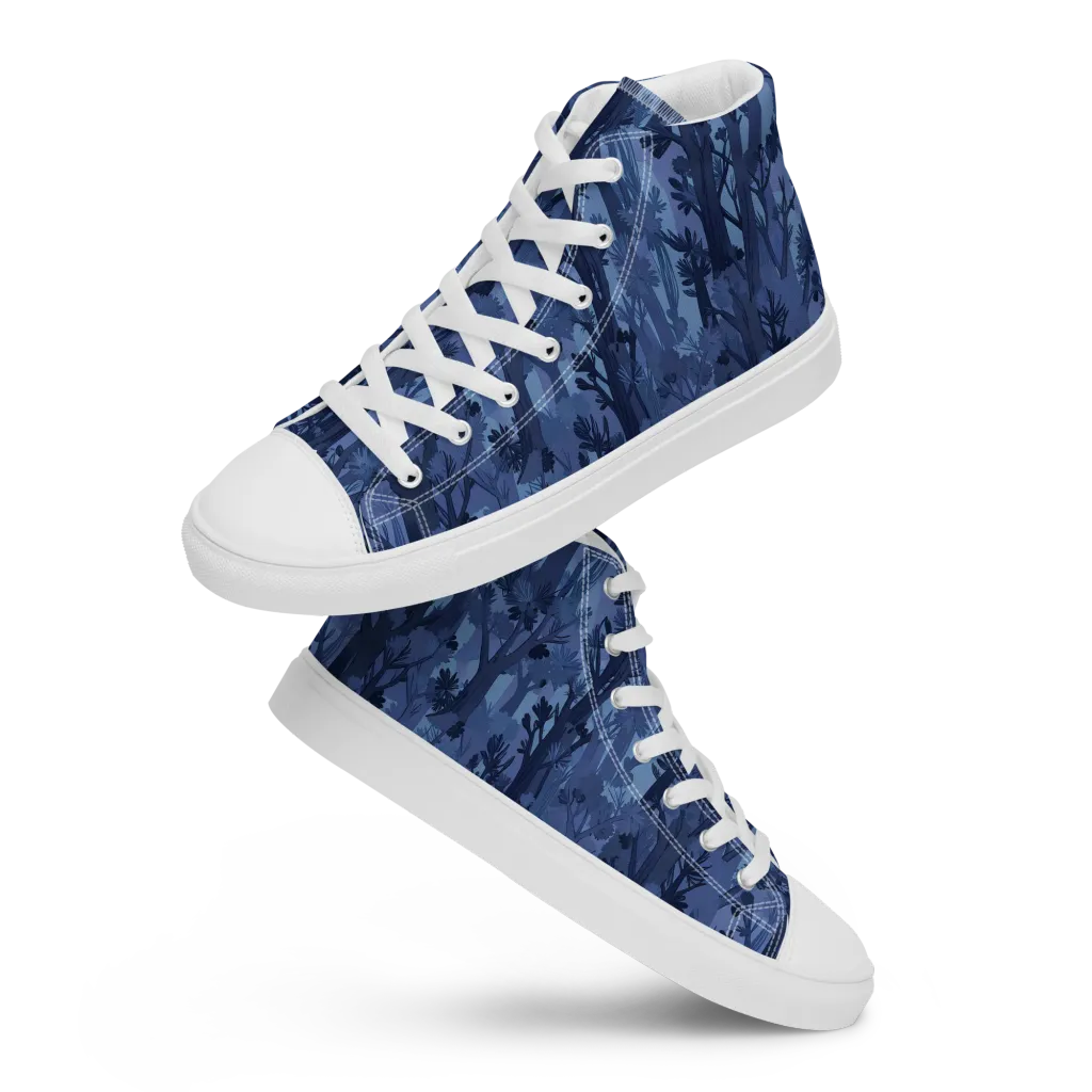 Moonlit Grove on Women's High Top Canvas Shoes — Front