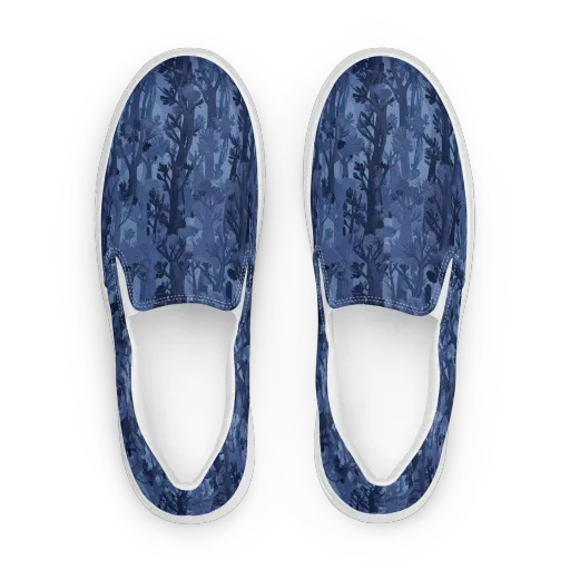 Moonlit Grove on a Women's Slip-On Canvas Shoes