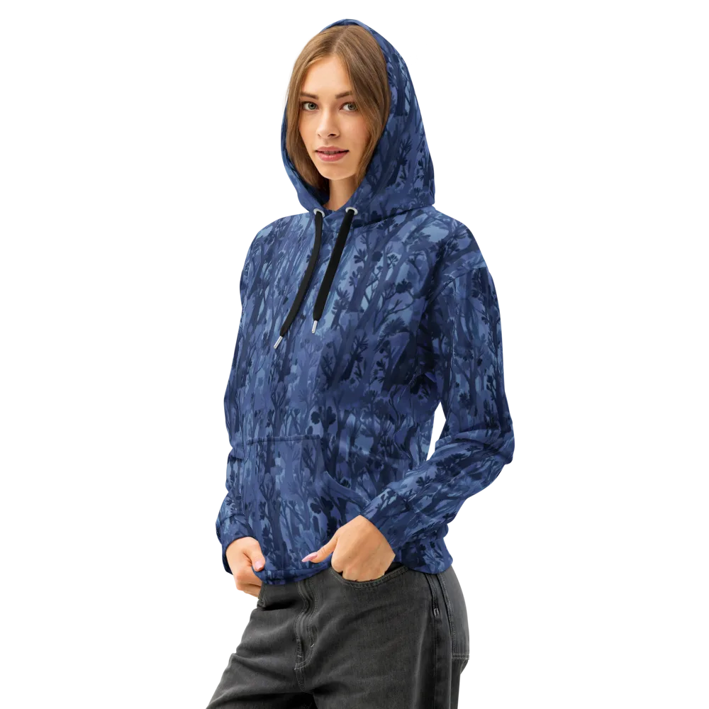 Moonlit Grove on Cotton Hoodie — Left Front