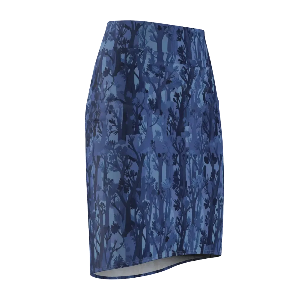 Moonlit Grove on Pencil Skirt — Front Side
