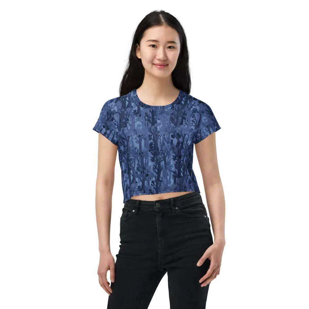 Moonlit Grove on Crop Tee — Front