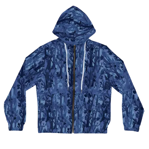 Moonlit Grove on a Women's Full-Zip Hoodie