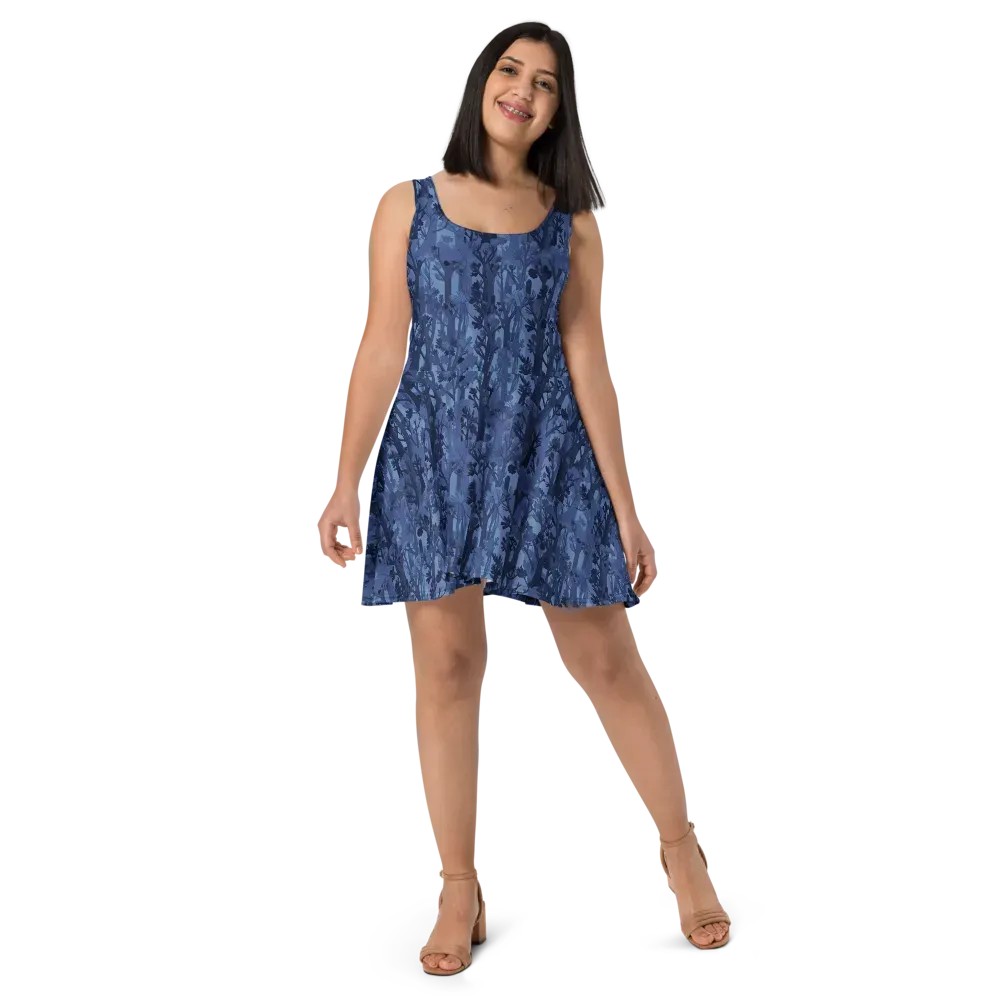 Moonlit Grove on Skater Dress — Front