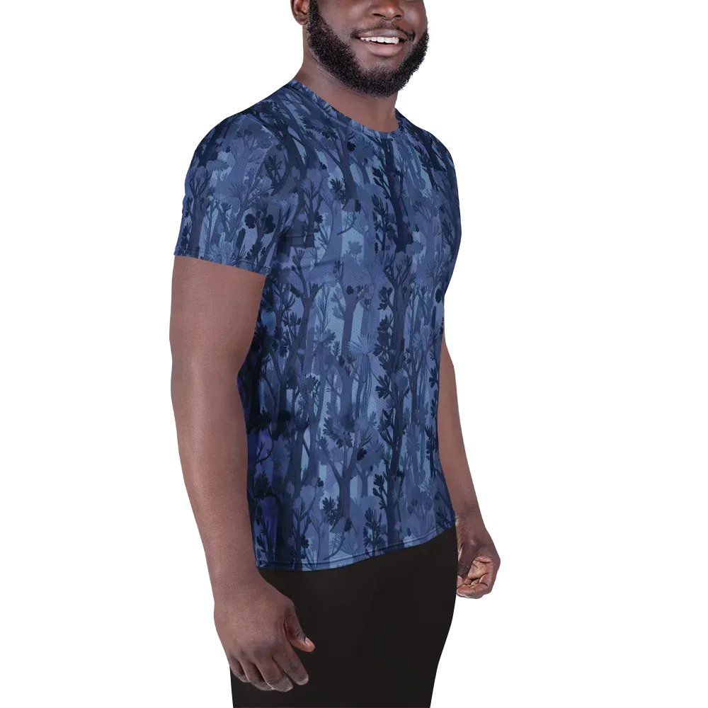 Moonlit Grove on Men's Athletic T-Shirt — Right