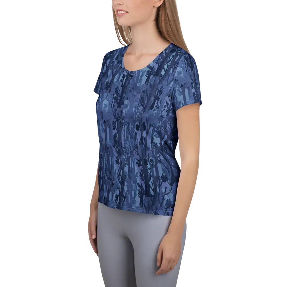 Moonlit Grove on Women's Athletic T-Shirt — Left