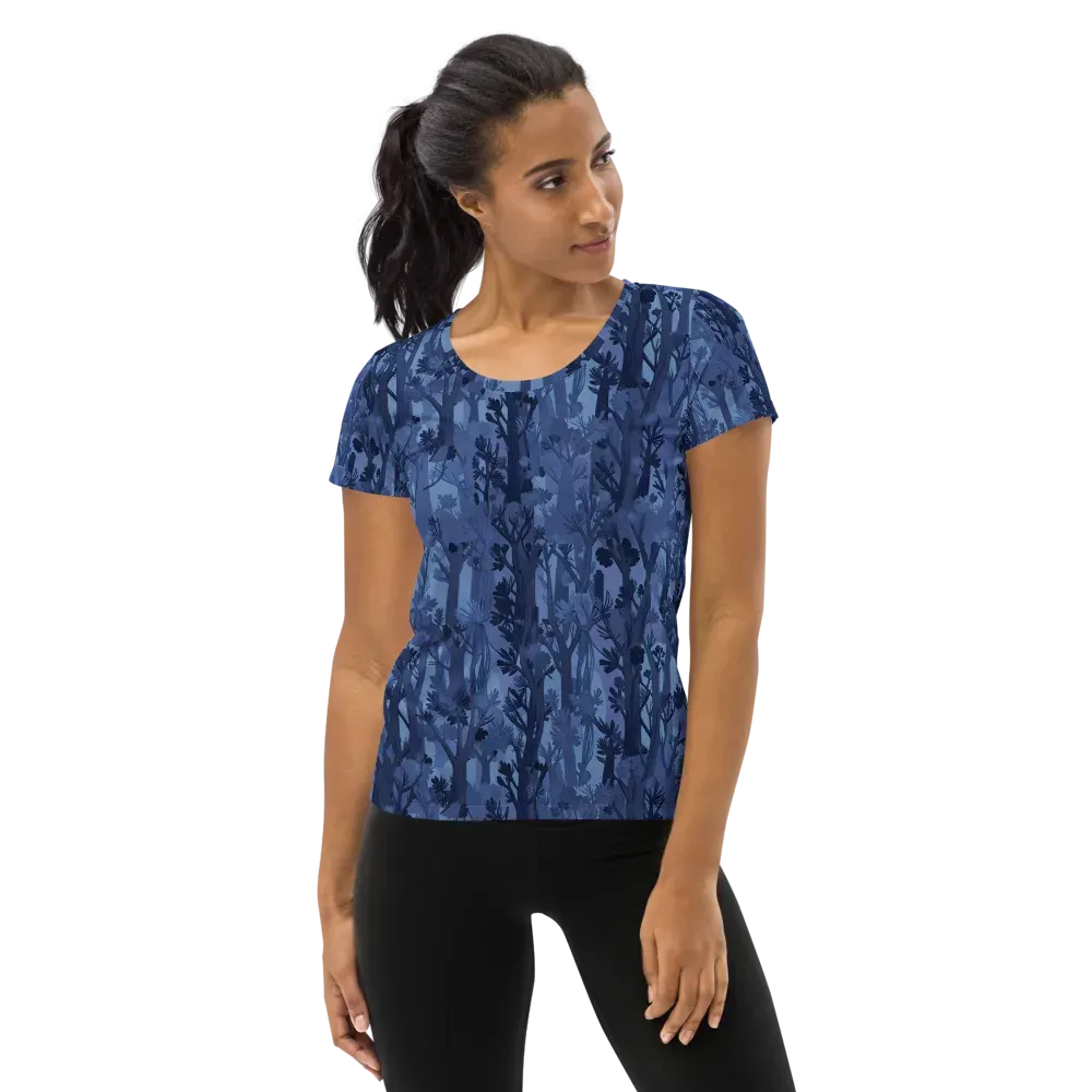 Moonlit Grove on Women's Athletic T-Shirt — Front