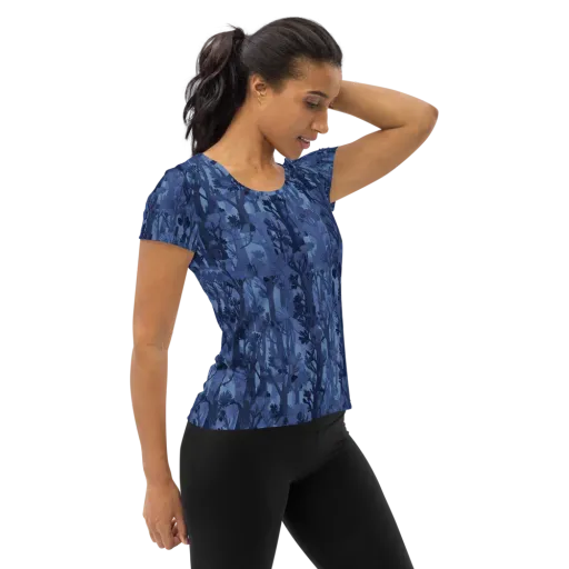 Moonlit Grove on a Women's Athletic T-Shirt