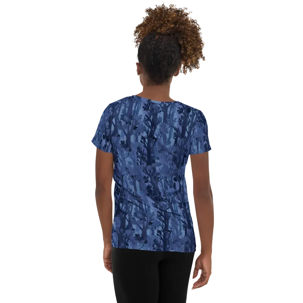 Moonlit Grove on Women's Athletic T-Shirt — Back