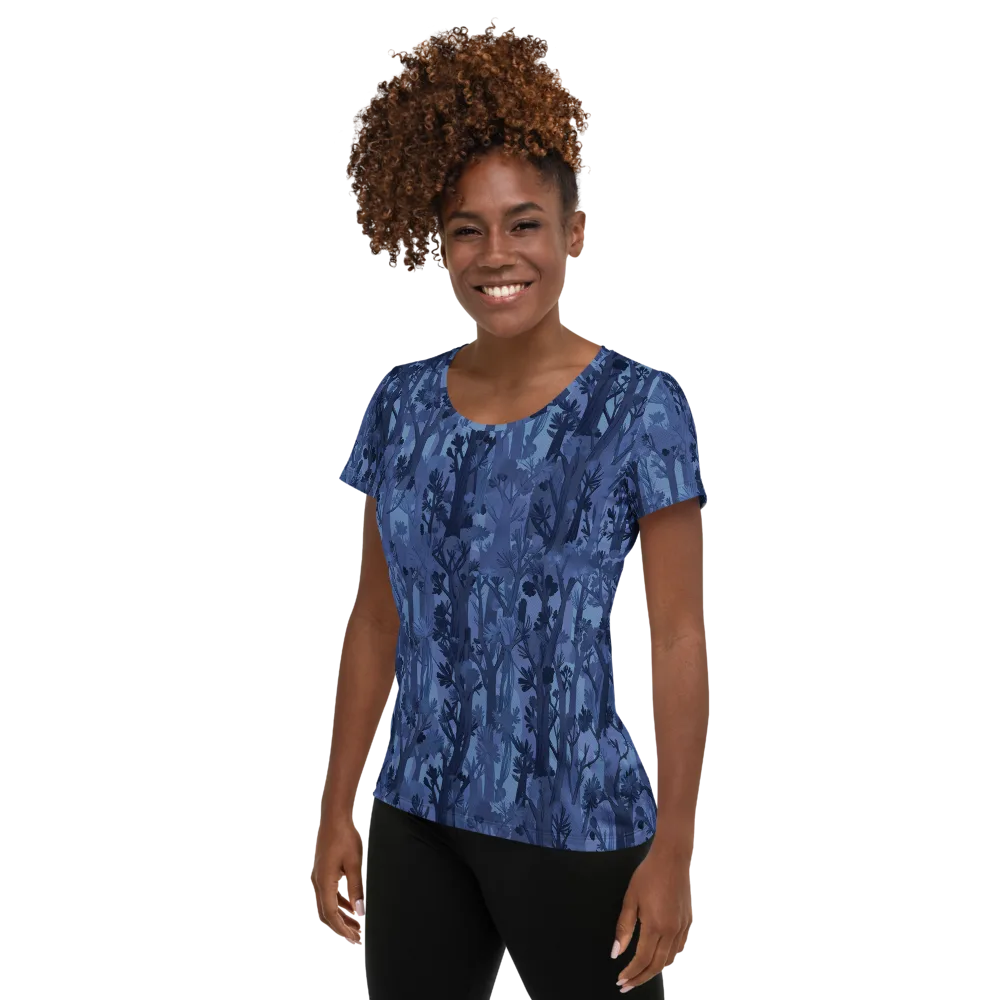 Moonlit Grove on Women's Athletic T-Shirt — Left