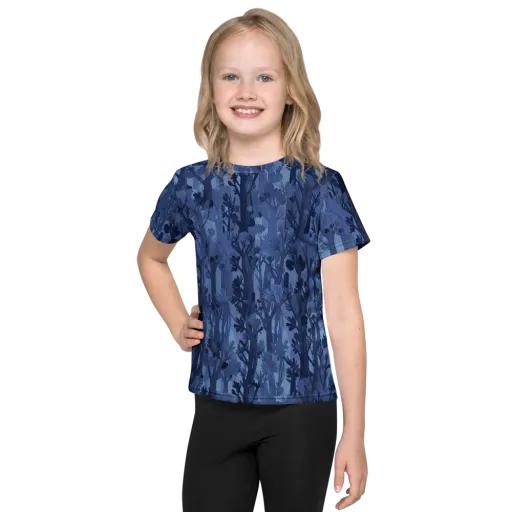 Moonlit Grove on a Kids Crew Neck T-Shirt