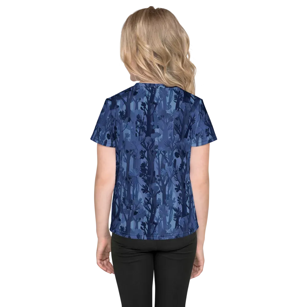 Moonlit Grove on Kids Crew Neck T-Shirt — Back