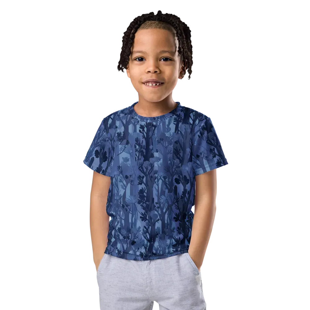 Moonlit Grove on Kids Crew Neck T-Shirt — Front