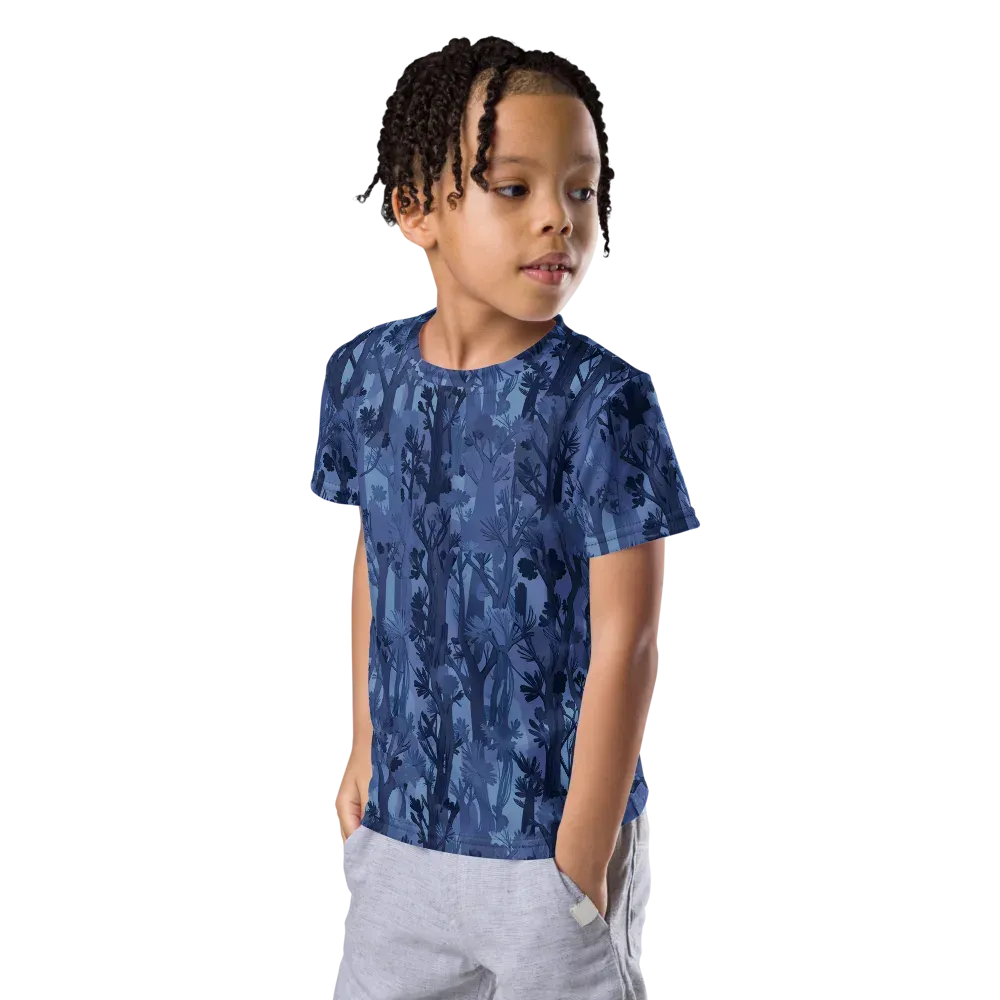Moonlit Grove on Kids Crew Neck T-Shirt — Left Front