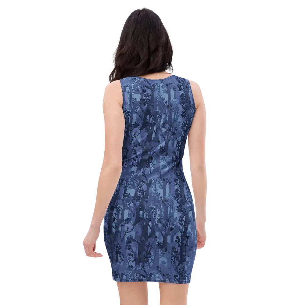 Moonlit Grove on Bodycon Dress — Back