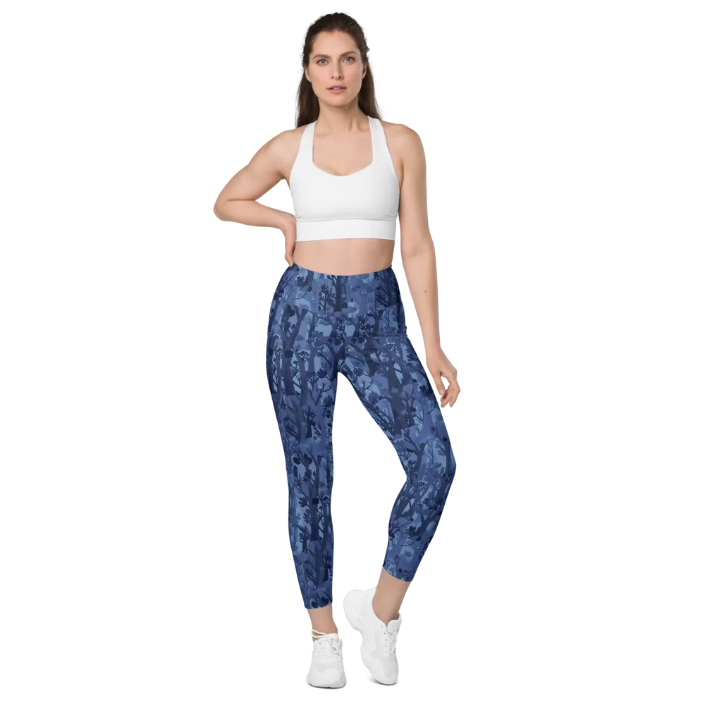 Moonlit Grove on Leggings with Pockets — Front