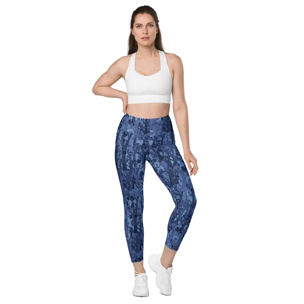 Moonlit Grove on Leggings with Pockets — Front