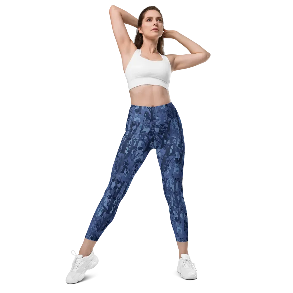 Moonlit Grove on Leggings with Pockets — Front