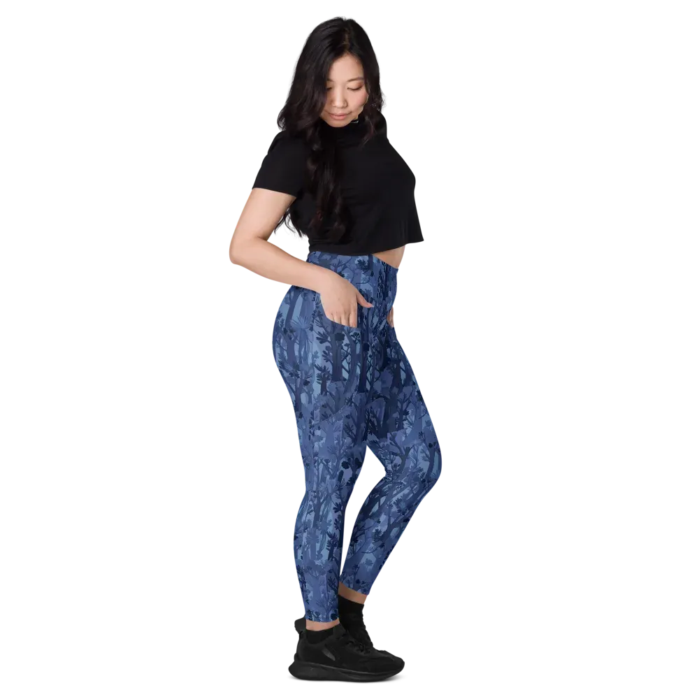Moonlit Grove on Leggings with Pockets — Right