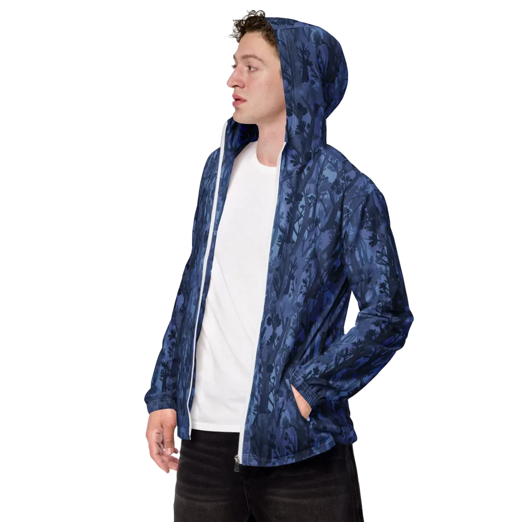 Moonlit Grove on Men's Windbreaker — Left Front