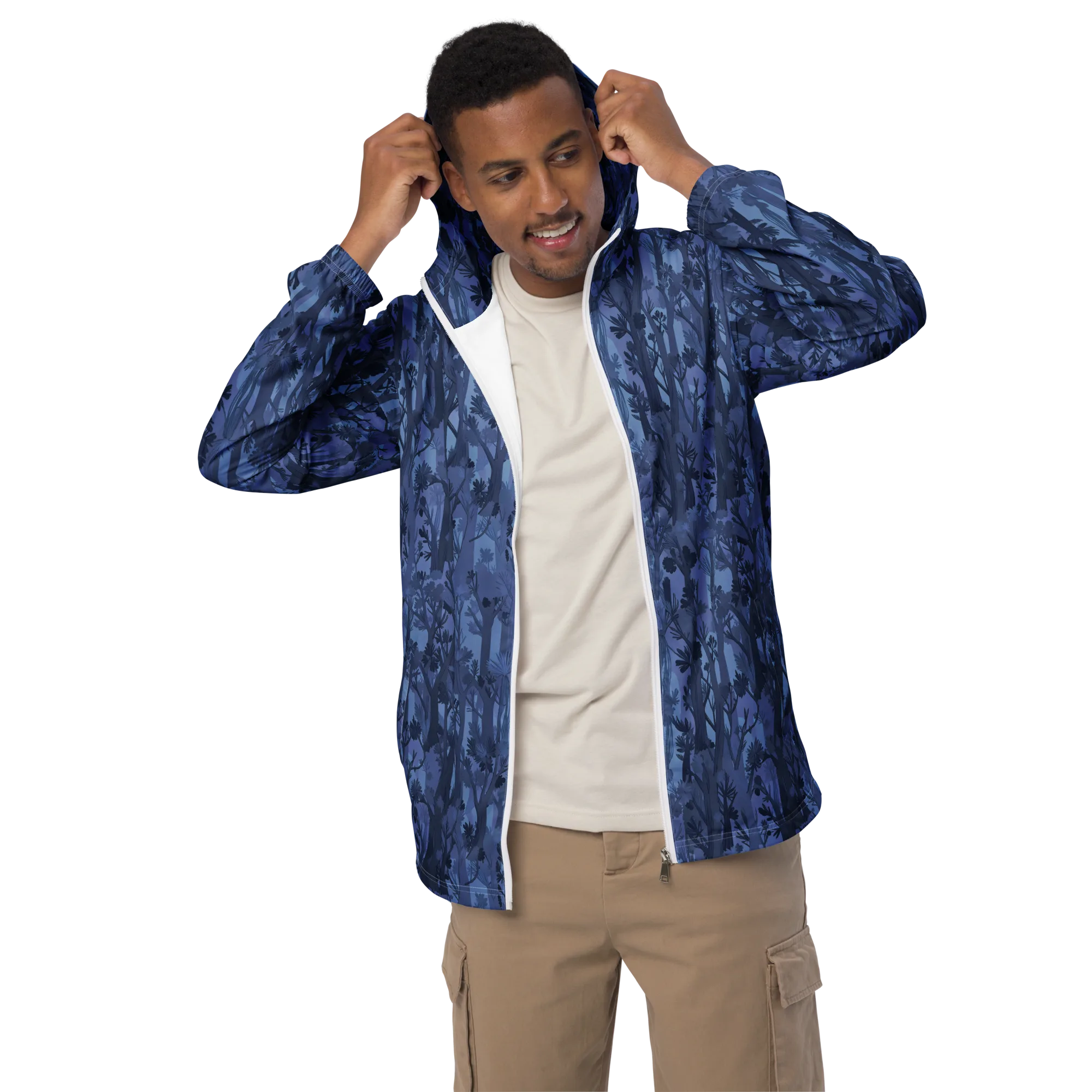 Moonlit Grove on Men's Windbreaker — Front