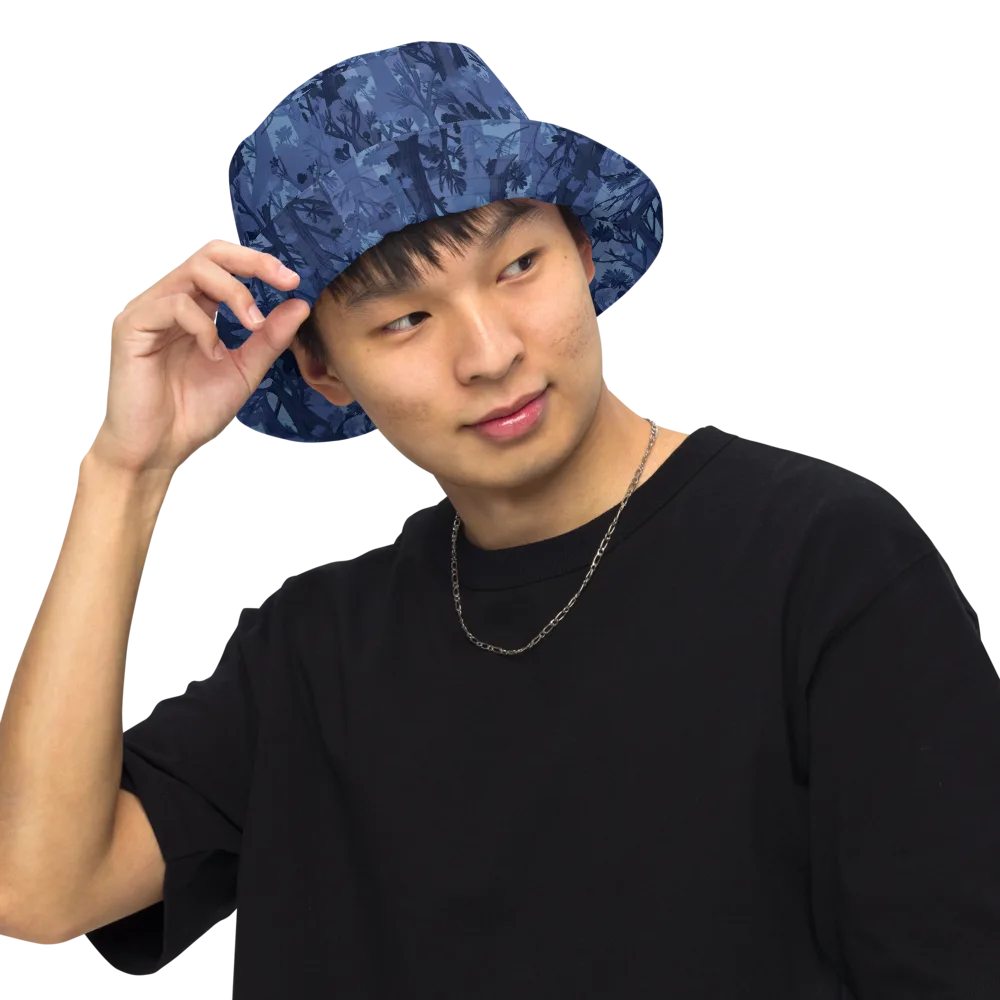Moonlit Grove on Reversible Bucket Hat — Front Inside