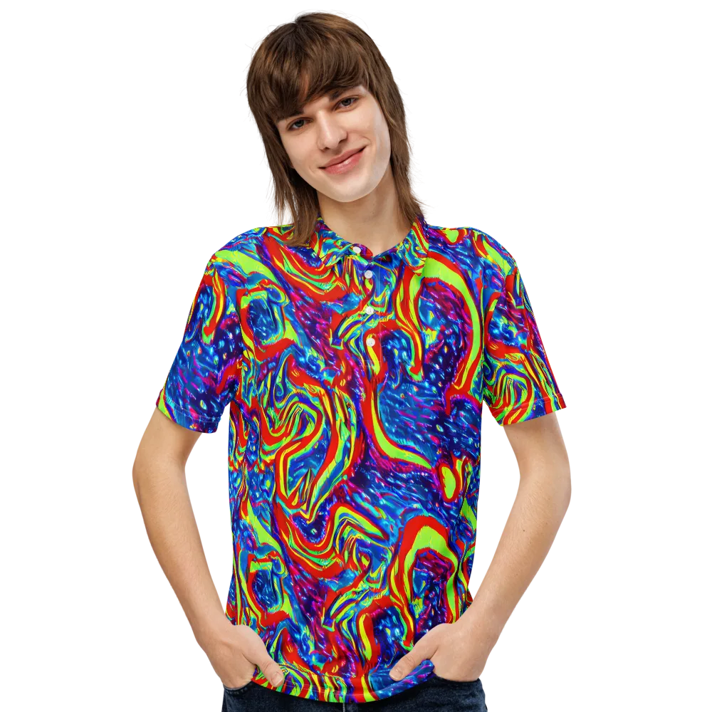 Scarlet Acid Garden on Men's Slim Fit Polo Shirt — Front