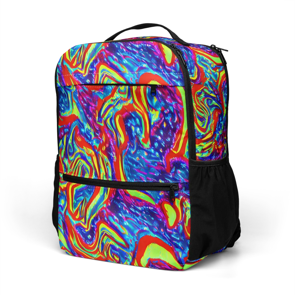 Scarlet Acid Garden on Utility Backpack — Left Front