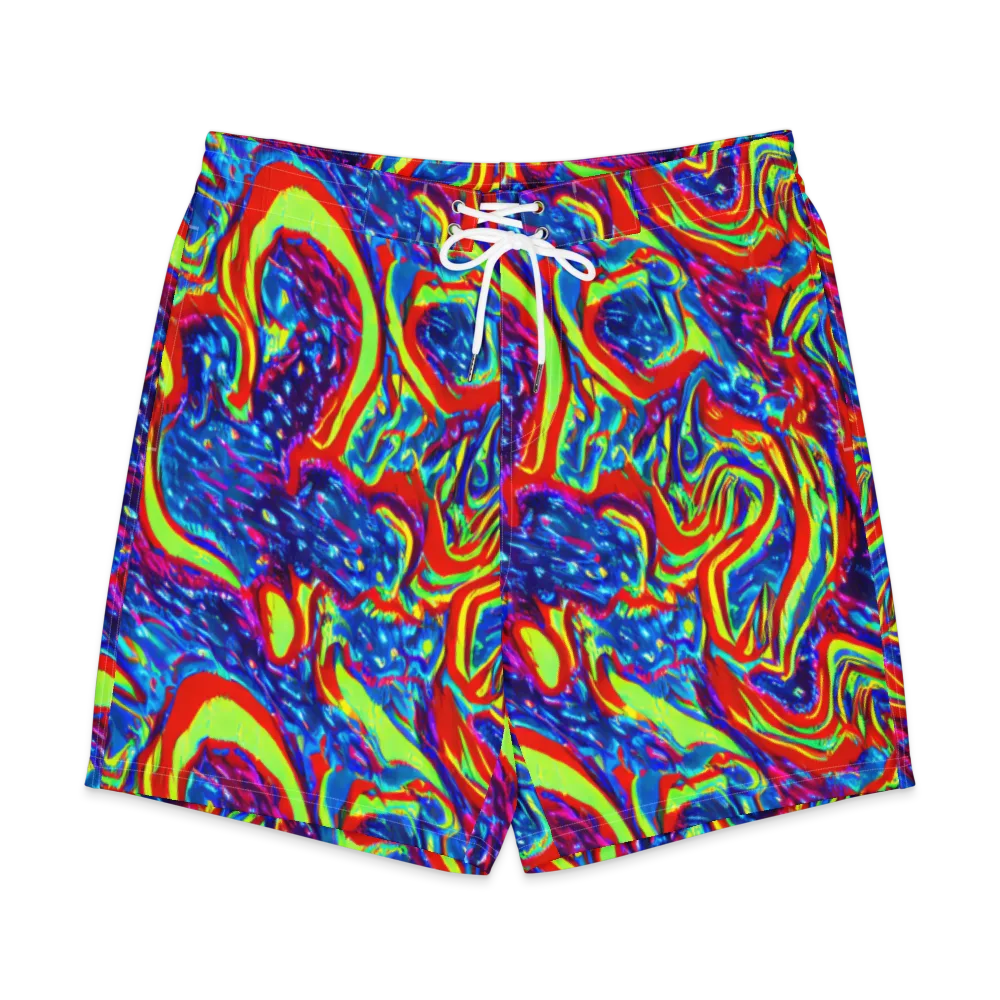 Scarlet Acid Garden on Men's Board Shorts — Front