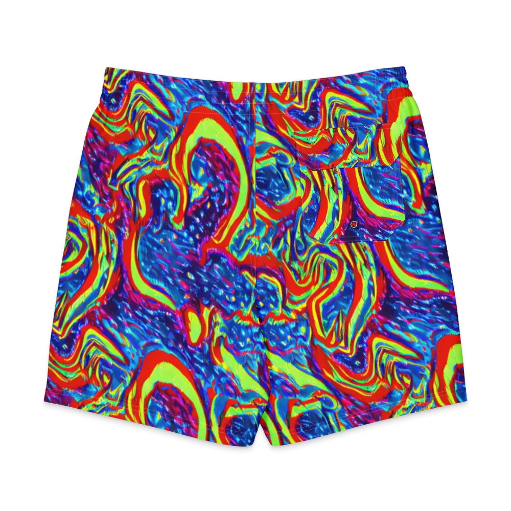 Scarlet Acid Garden on Men's Board Shorts — Back