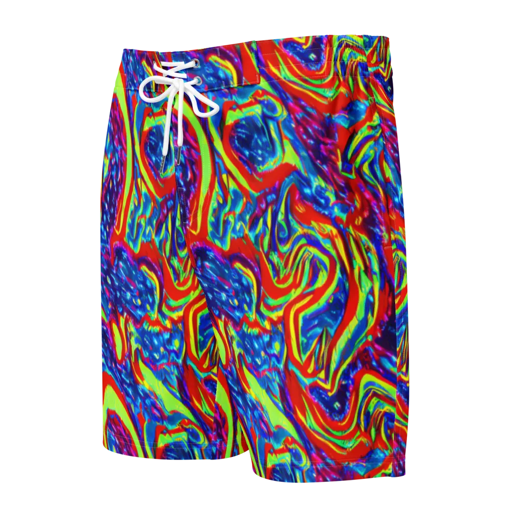 Scarlet Acid Garden on Men's Board Shorts — Front