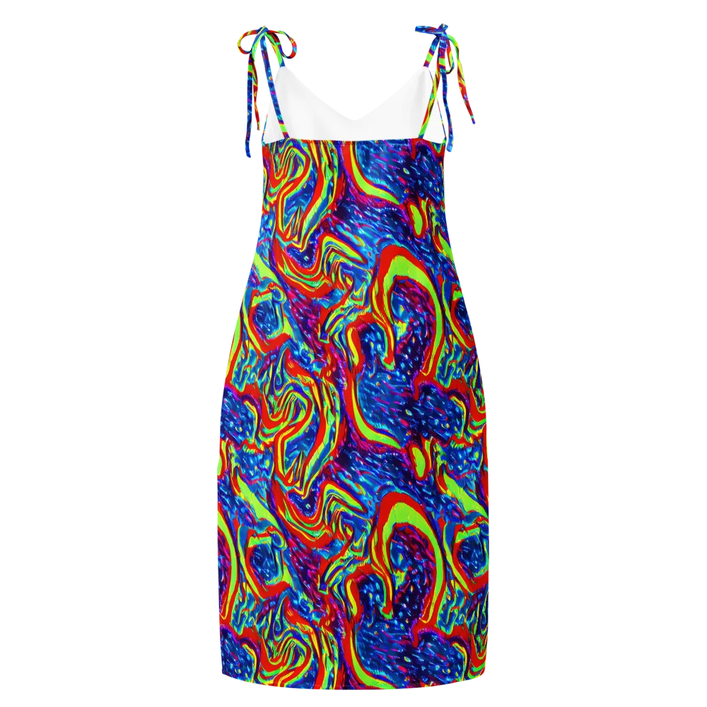 Scarlet Acid Garden on Slip Dress — Back