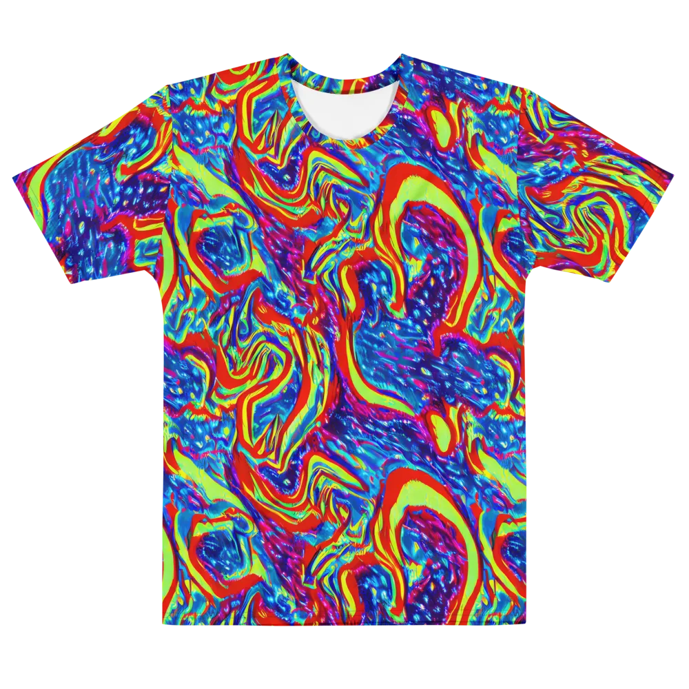 Scarlet Acid Garden on Men's Cotton Crew Neck T-Shirt — Front