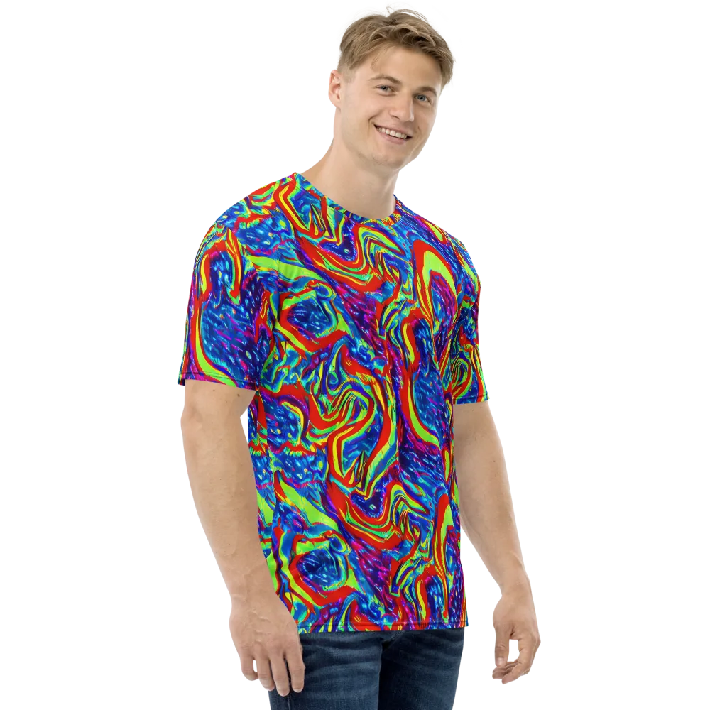 Scarlet Acid Garden on Men's Crew Neck T-Shirt — Right