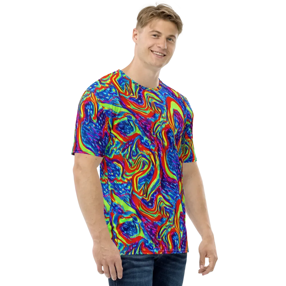 Scarlet Acid Garden on Men's Crew Neck T-Shirt — Right
