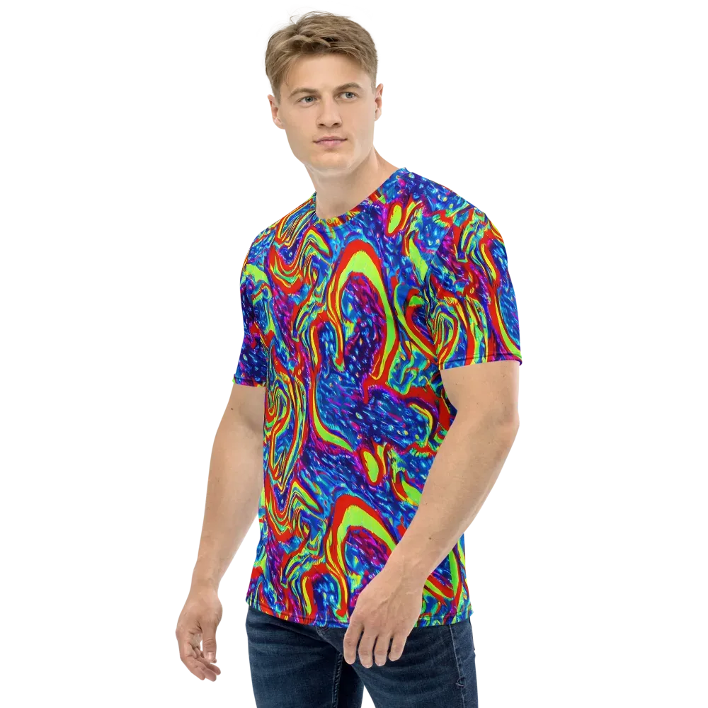 Scarlet Acid Garden on Men's Crew Neck T-Shirt — Left
