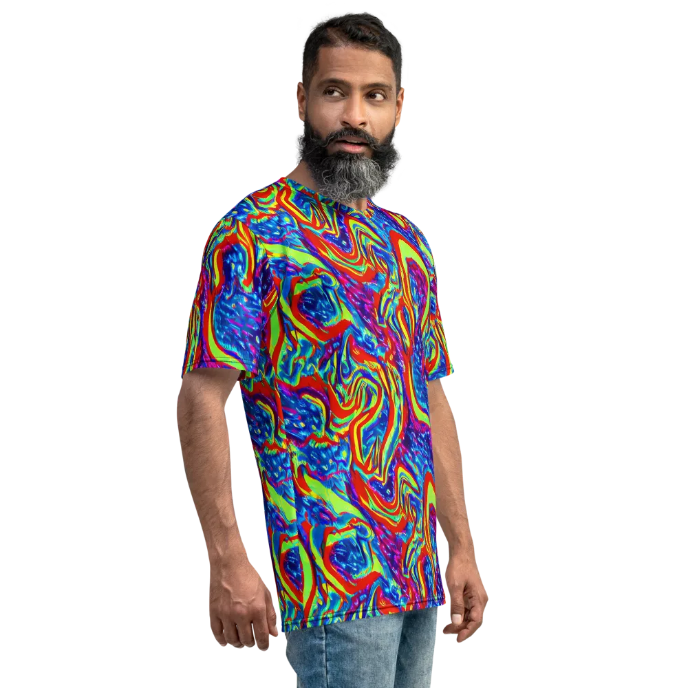Scarlet Acid Garden on Men's Crew Neck T-Shirt — Right
