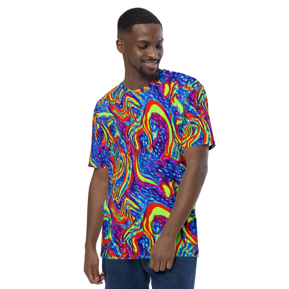 Scarlet Acid Garden on Men's Crew Neck T-Shirt — Left