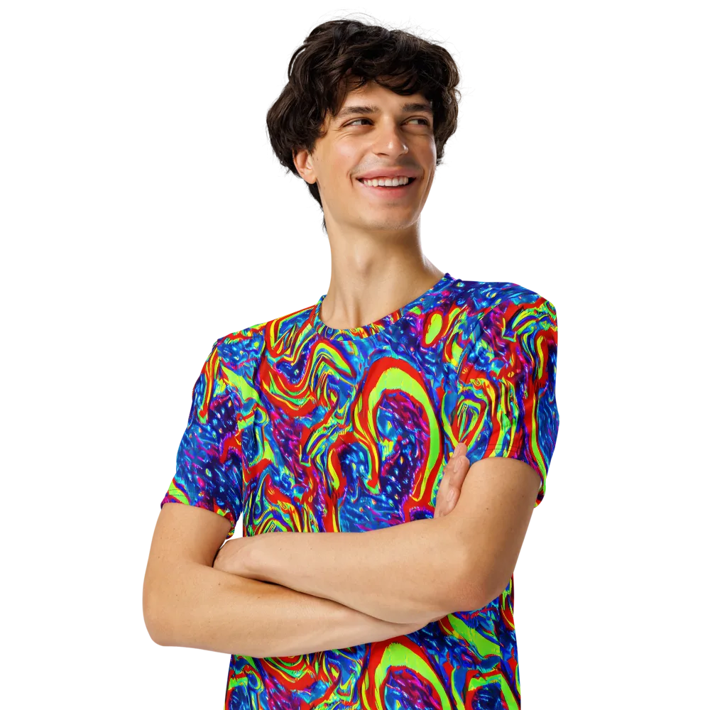 Scarlet Acid Garden on Men's Crew Neck T-Shirt — Left Front