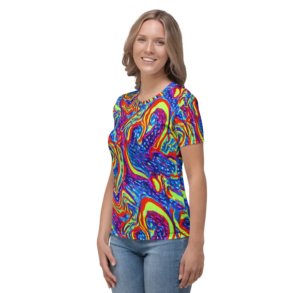 Scarlet Acid Garden on Women's Crew Neck T-Shirt — Left