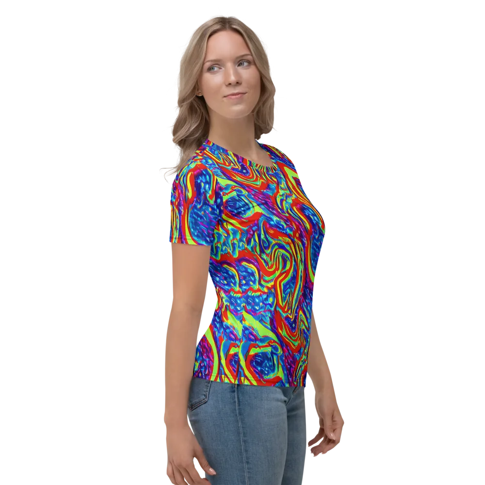 Scarlet Acid Garden on Women's Crew Neck T-Shirt — Right