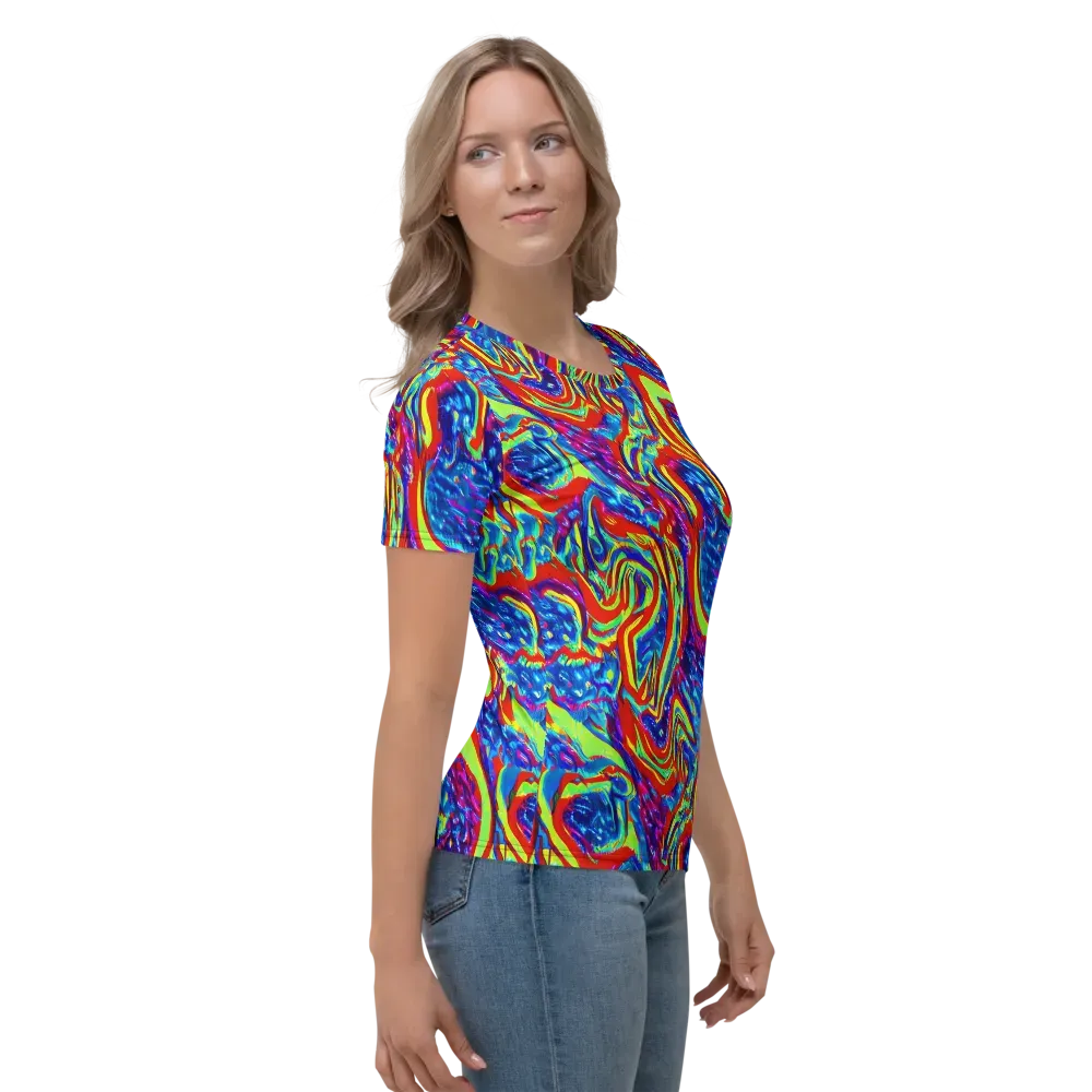 Scarlet Acid Garden on Women's Crew Neck T-Shirt — Right
