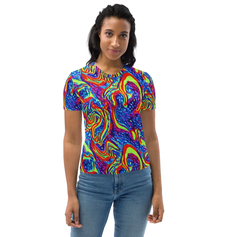 Scarlet Acid Garden on Women's Crew Neck T-Shirt — Front